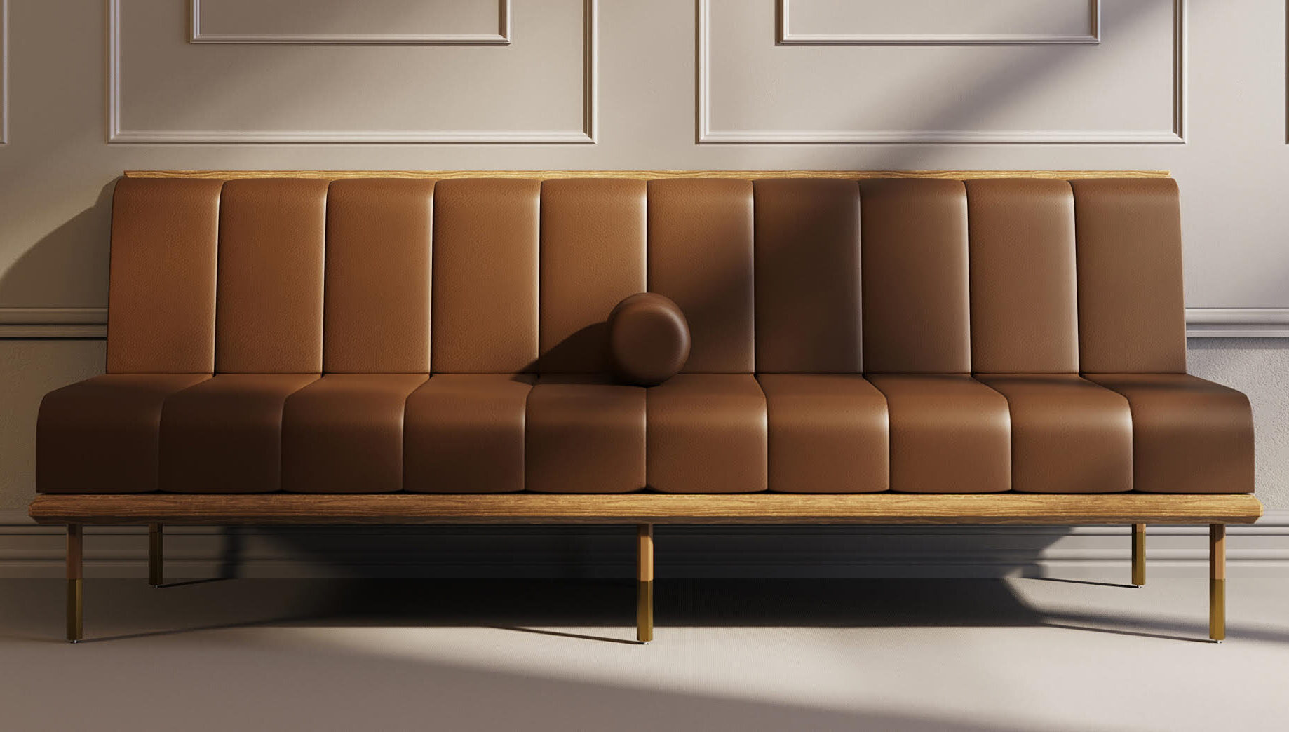 Picture of brown leather couch